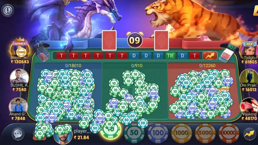 Teen Patti Master Dragon Vs Tiger